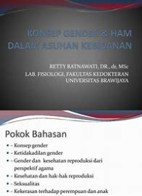 INTERGASI GENDER DAN HAM DALAM KONSEP KEBIDANAN